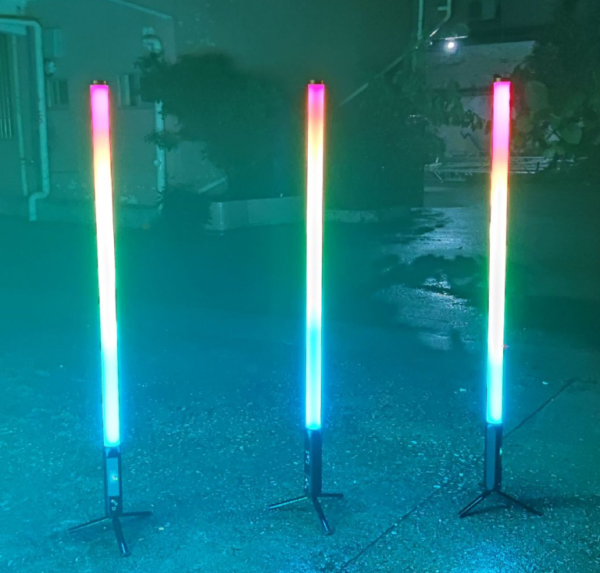 LED BP  Tubes Rechargeable Battery Powered Color Changing Plastic LED Pixel Tube Standing Rod
